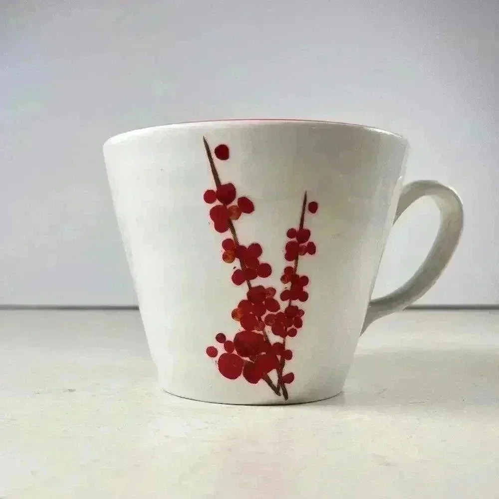 Starbucks 2008  Bright Red Winter‎ Berries Or Cherry Blossom Flowers Poppy Red